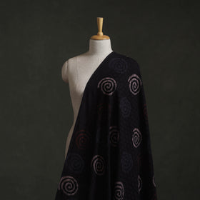 Black - Hakoba Hand Block Ajrakh Print Natural Dyed Cotton Fabric 149