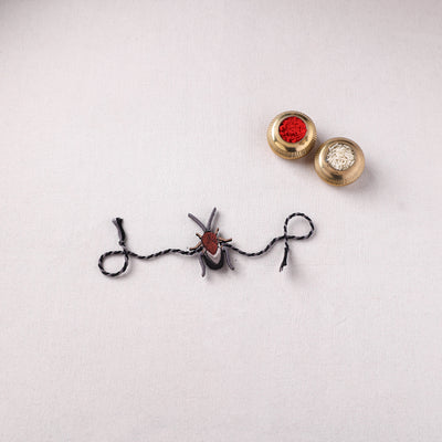 Cockroach - Reusable Handmade Threadwork Fabart Rakhi 01