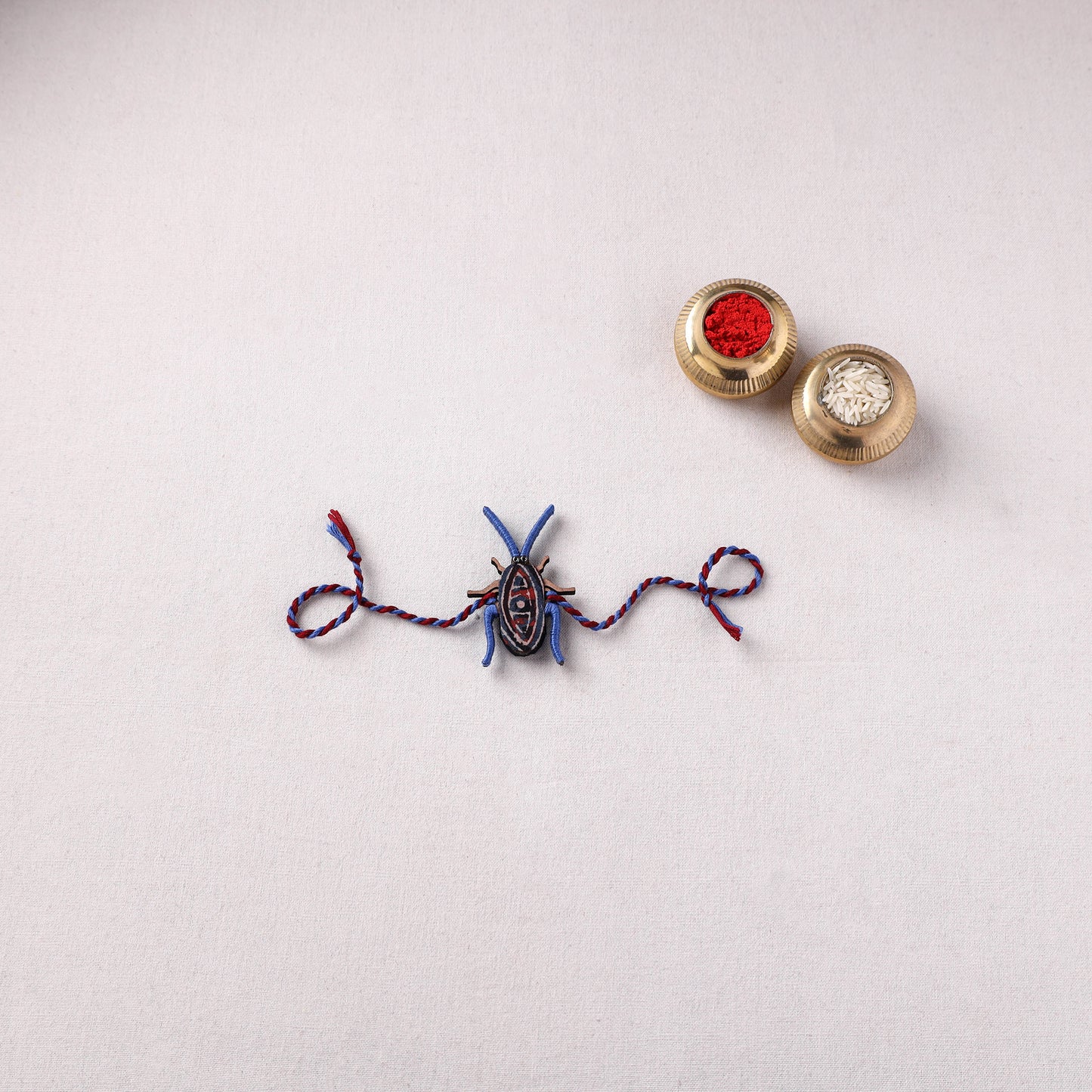 Cockroach - Reusable Handmade Threadwork Fabart Rakhi 02