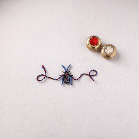 Cockroach - Reusable Handmade Threadwork Fabart Rakhi 02