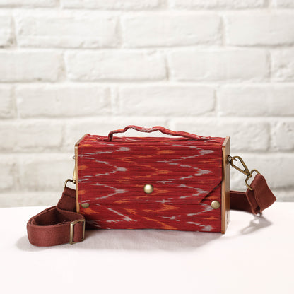 Red - DIY Round Sling Bag / Clutch With Changeable Sleeve
