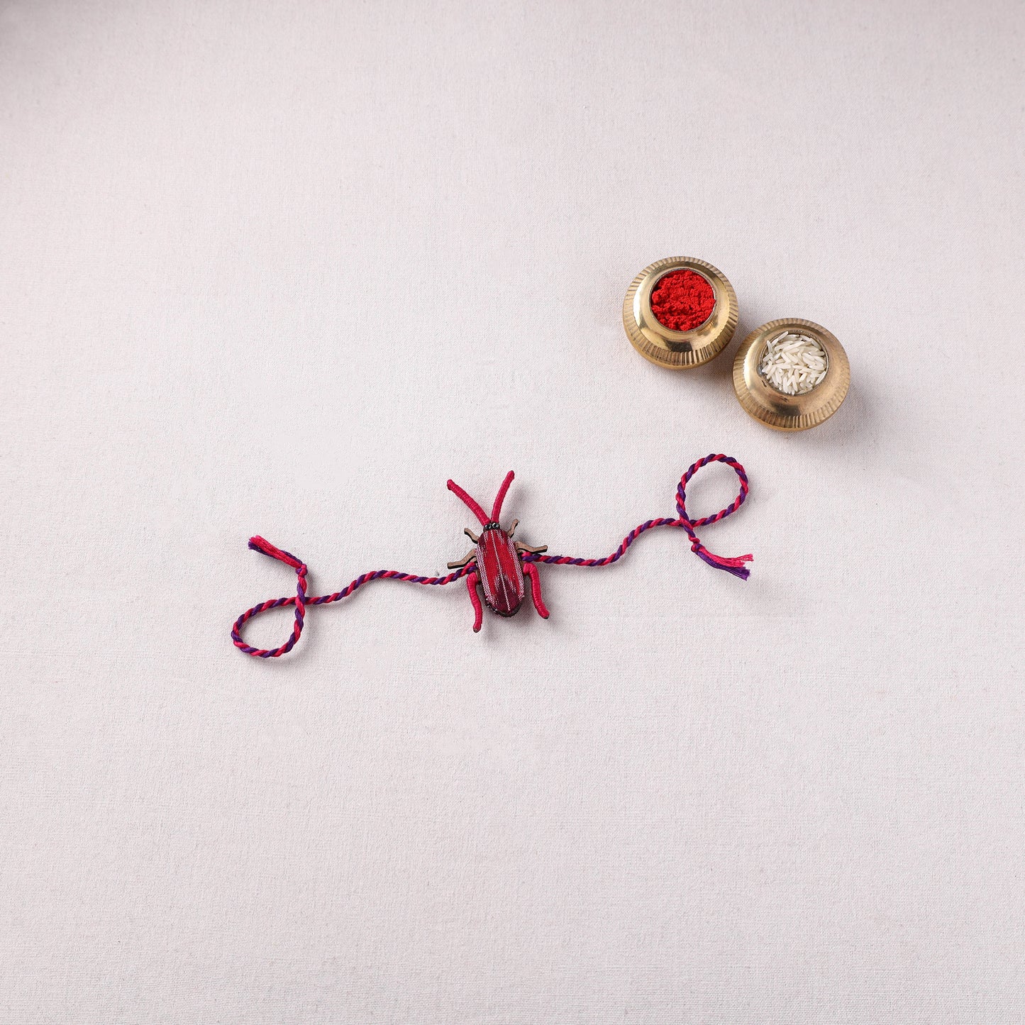Cockroach - Reusable Handmade Threadwork Fabart Rakhi 03