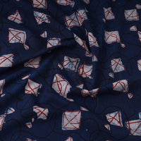 Blue - Bindaas Hand Block Print Cotton Natural Dyed Fabric 03