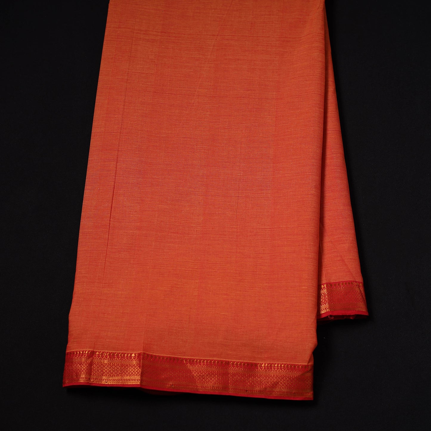 Handloom Mangalagiri Cotton Fabric with Nizam Zari Border 36