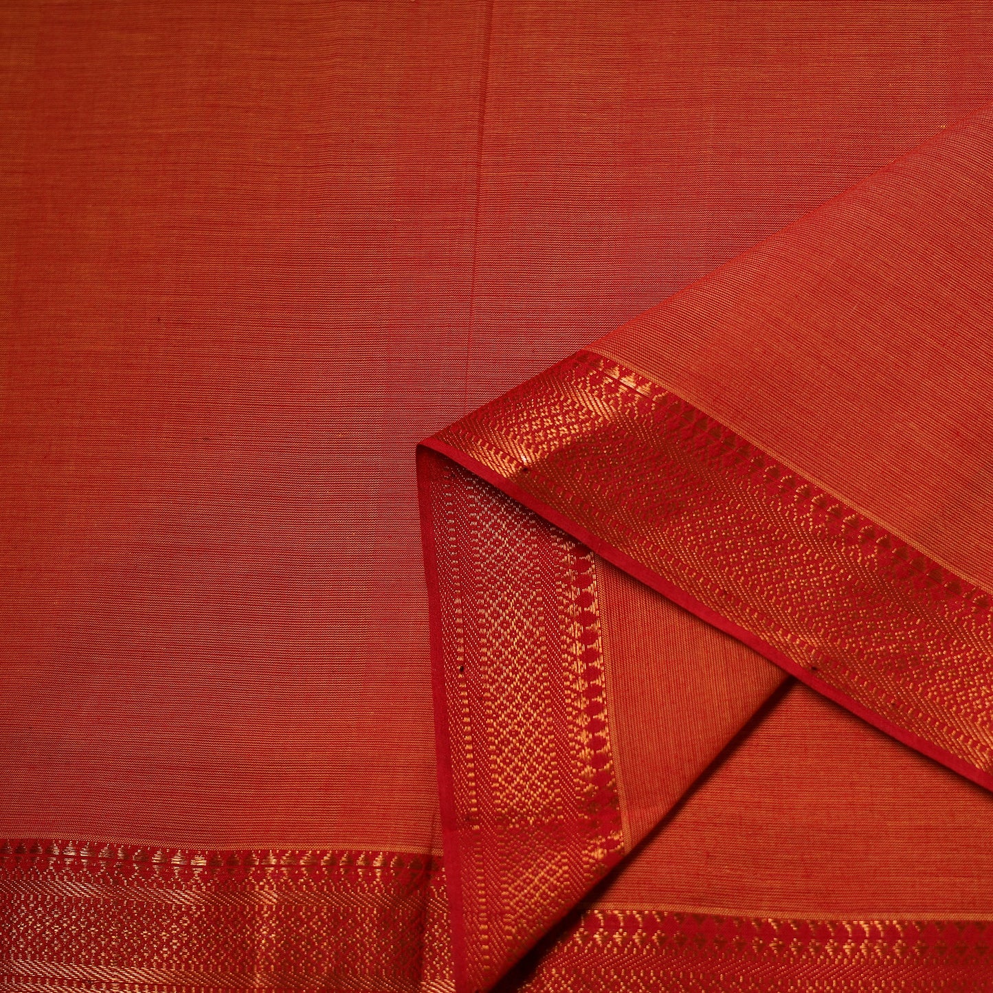 Handloom Mangalagiri Cotton Fabric with Nizam Zari Border 36