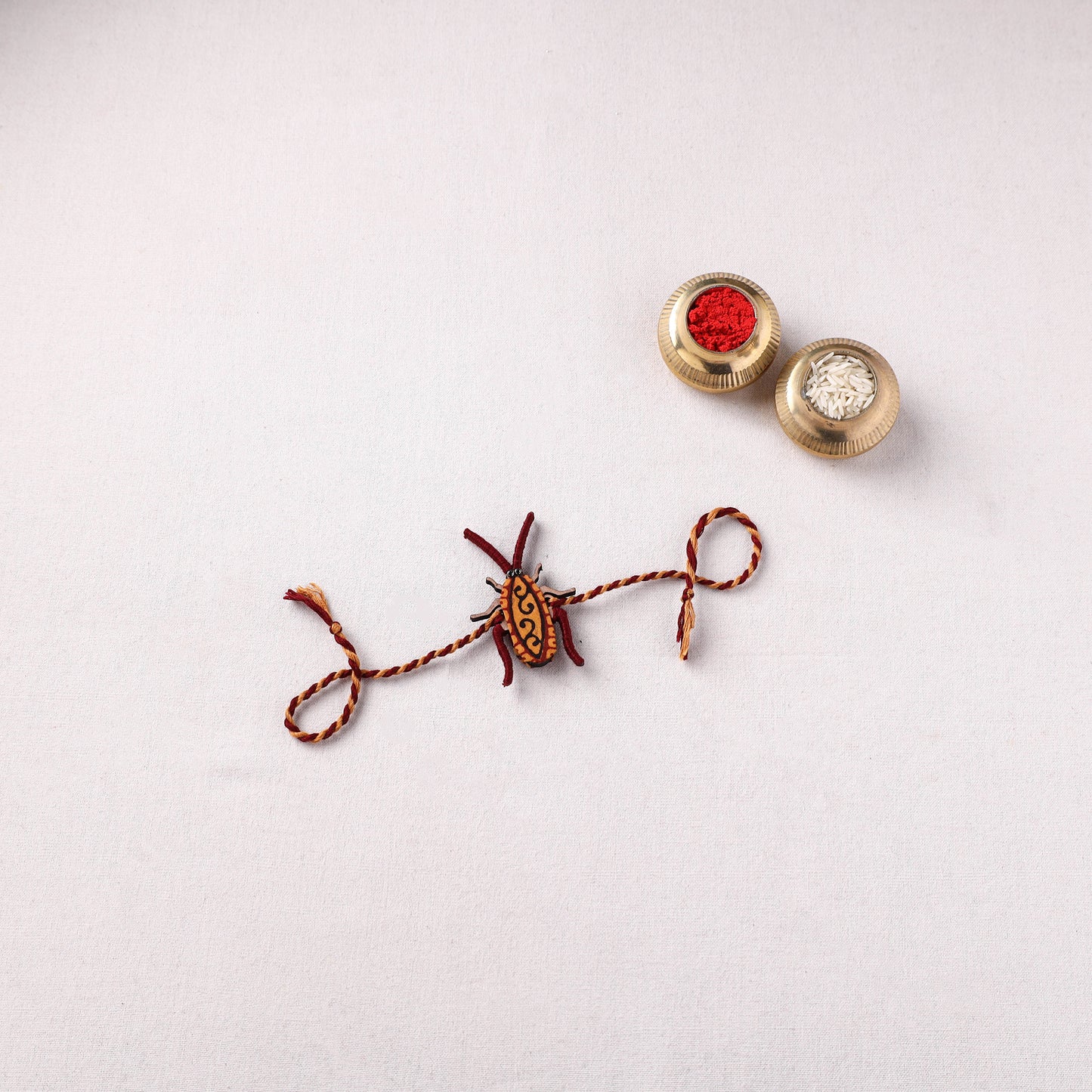Cockroach - Reusable Handmade Threadwork Fabart Rakhi 05