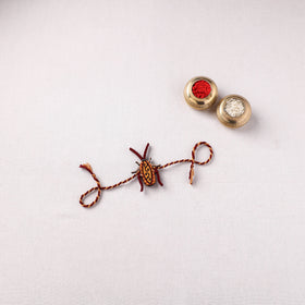 Cockroach - Reusable Handmade Threadwork Fabart Rakhi 05