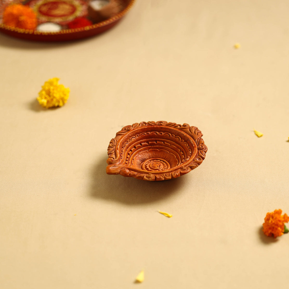 Festive Decor Terracotta Handmade Diya (6 x 5 in) 76