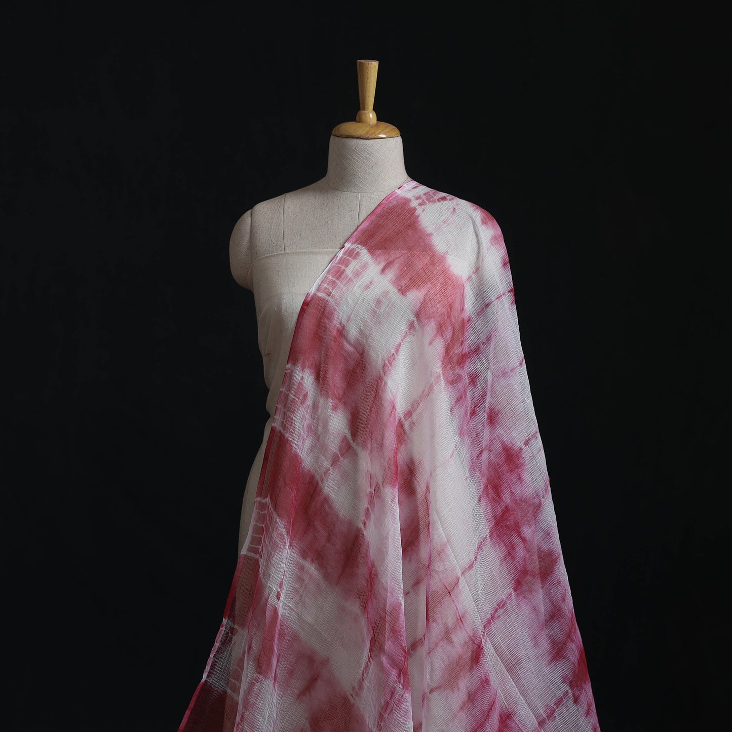 Shibori Tie-Dye Kota Doria Cotton Fabric 06