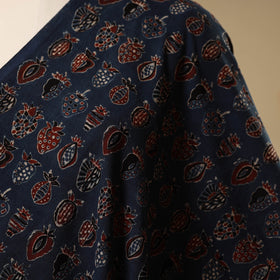 Natural Dyed Hand Block Cotton Ajrakh Print Fabric 02