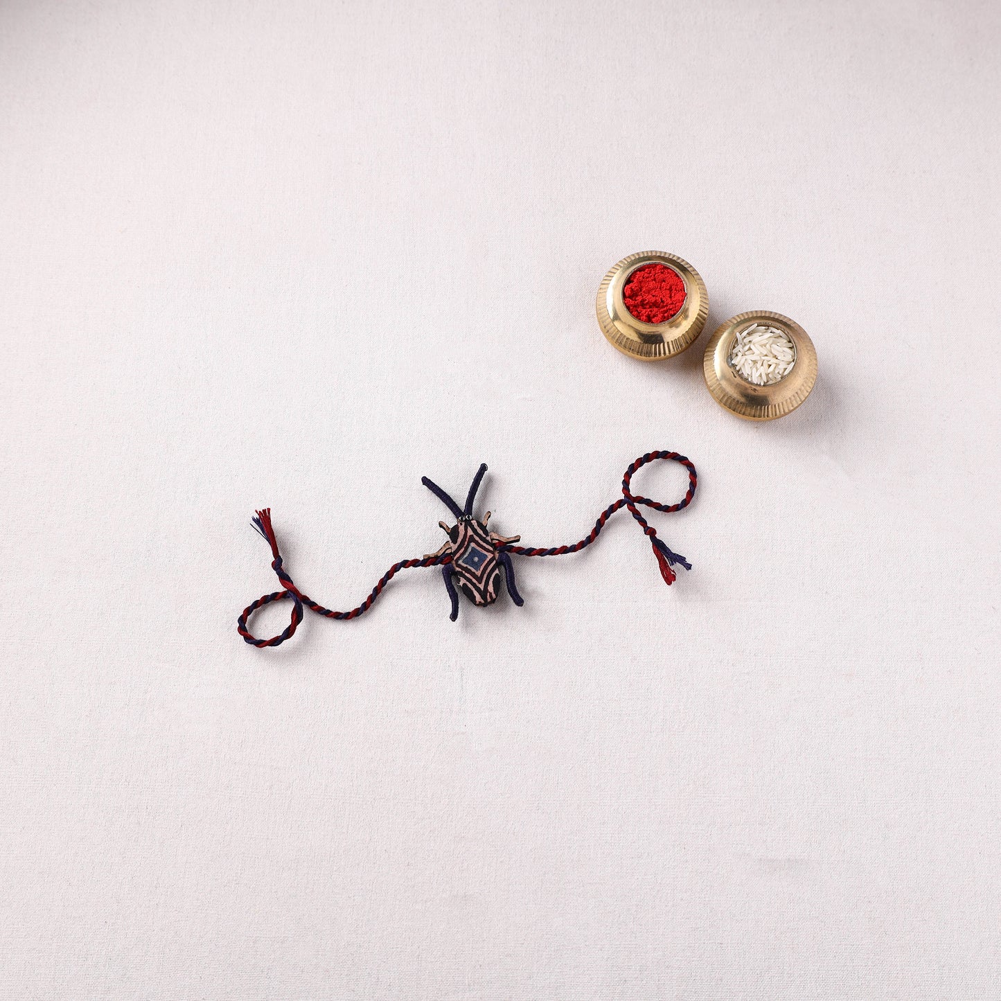 Cockroach - Reusable Handmade Threadwork Fabart Rakhi 06