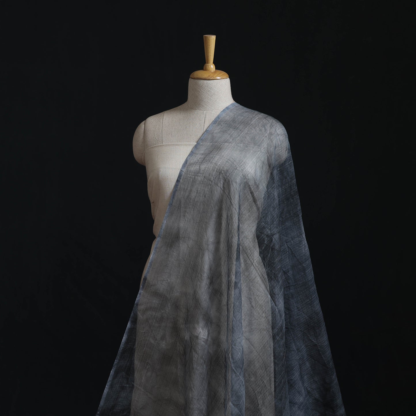 Shibori Tie-Dye Kota Doria Cotton Fabric 02