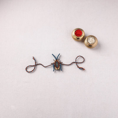 Cockroach - Reusable Handmade Threadwork Fabart Rakhi 08