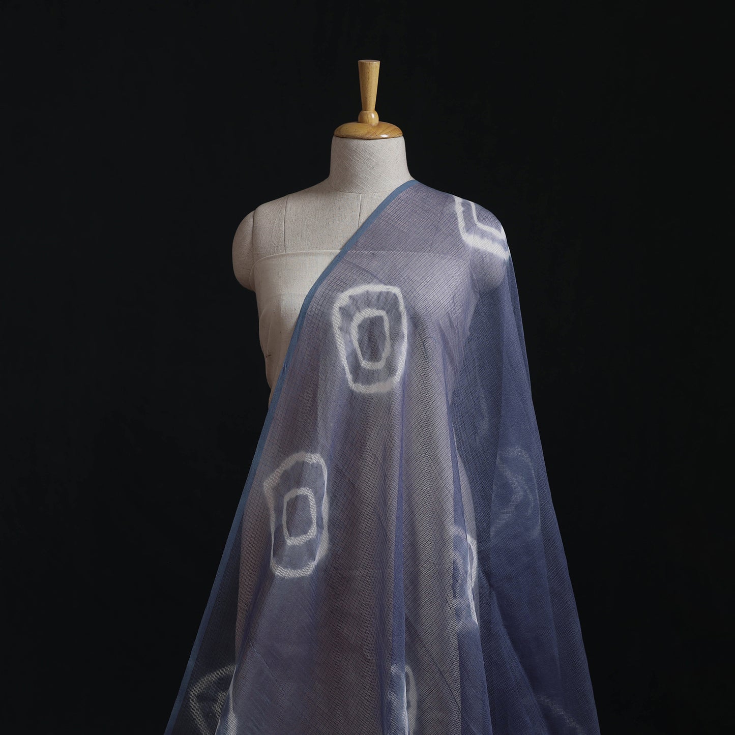 Shibori Tie-Dye Kota Doria Cotton Fabric 05