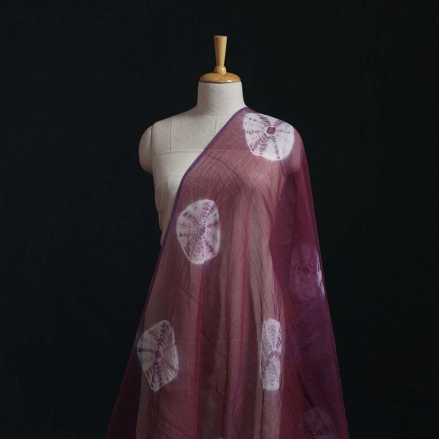 Shibori Tie-Dye Kota Doria Cotton Fabric 09