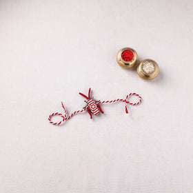 Cockroach - Reusable Handmade Threadwork Fabart Rakhi 09