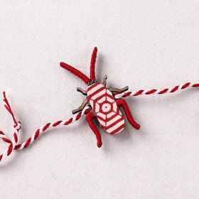Cockroach - Reusable Handmade Threadwork Fabart Rakhi 09