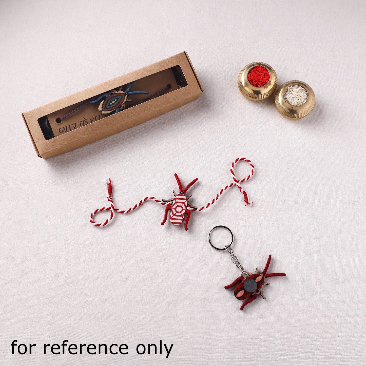 Cockroach - Reusable Handmade Threadwork Fabart Rakhi 04