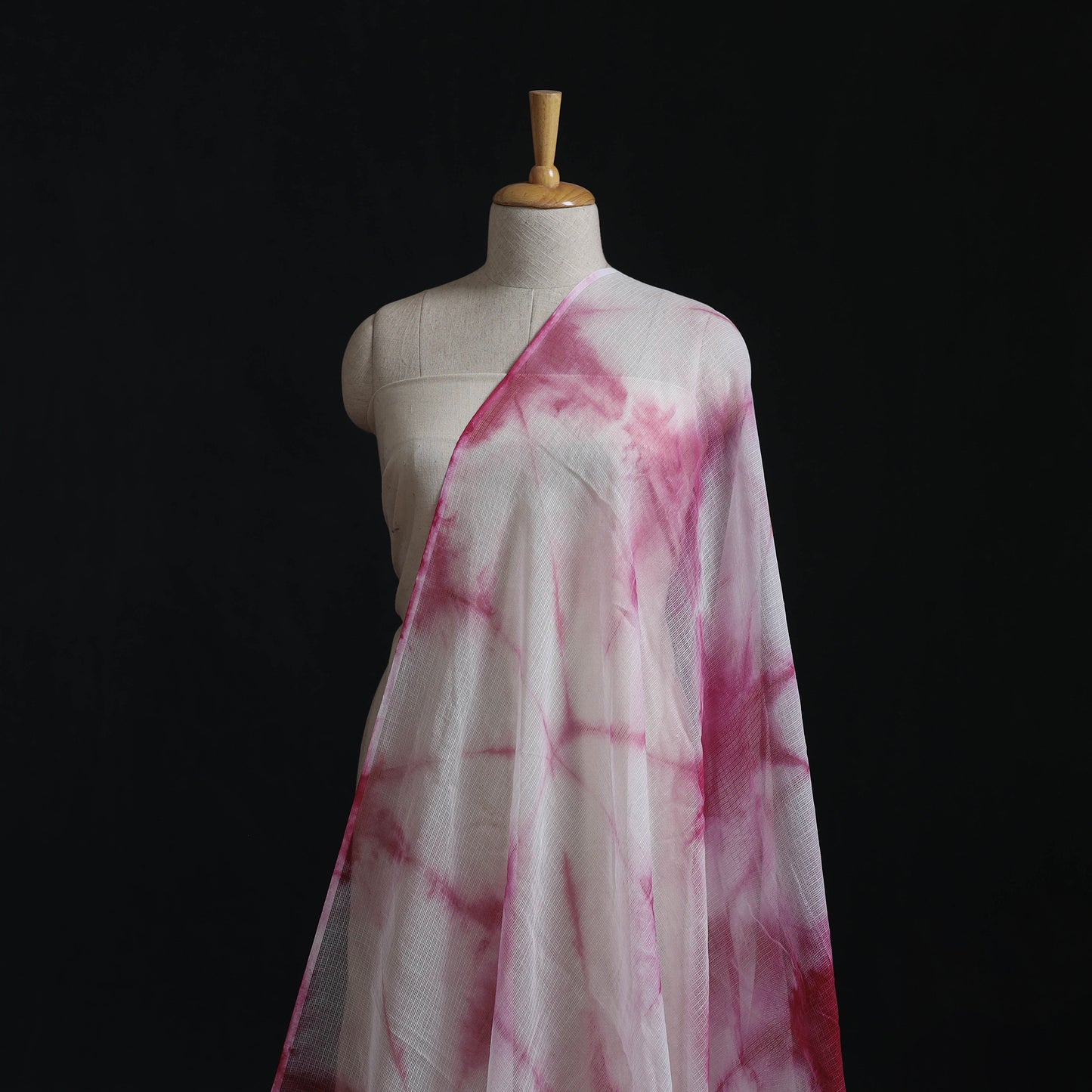 Shibori Tie-Dye Kota Doria Cotton Fabric 13