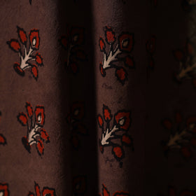 Natural Dyed Hand Block Cotton Ajrakh Print Fabric 05