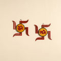 Handpainted Wooden Shubh Labh Hangings (Set of 2) 