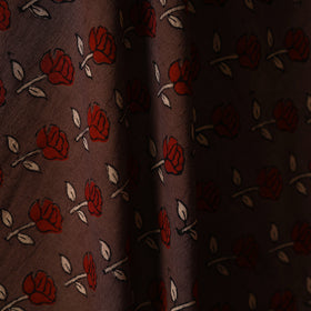 Natural Dyed Hand Block Cotton Ajrakh Print Fabric 07