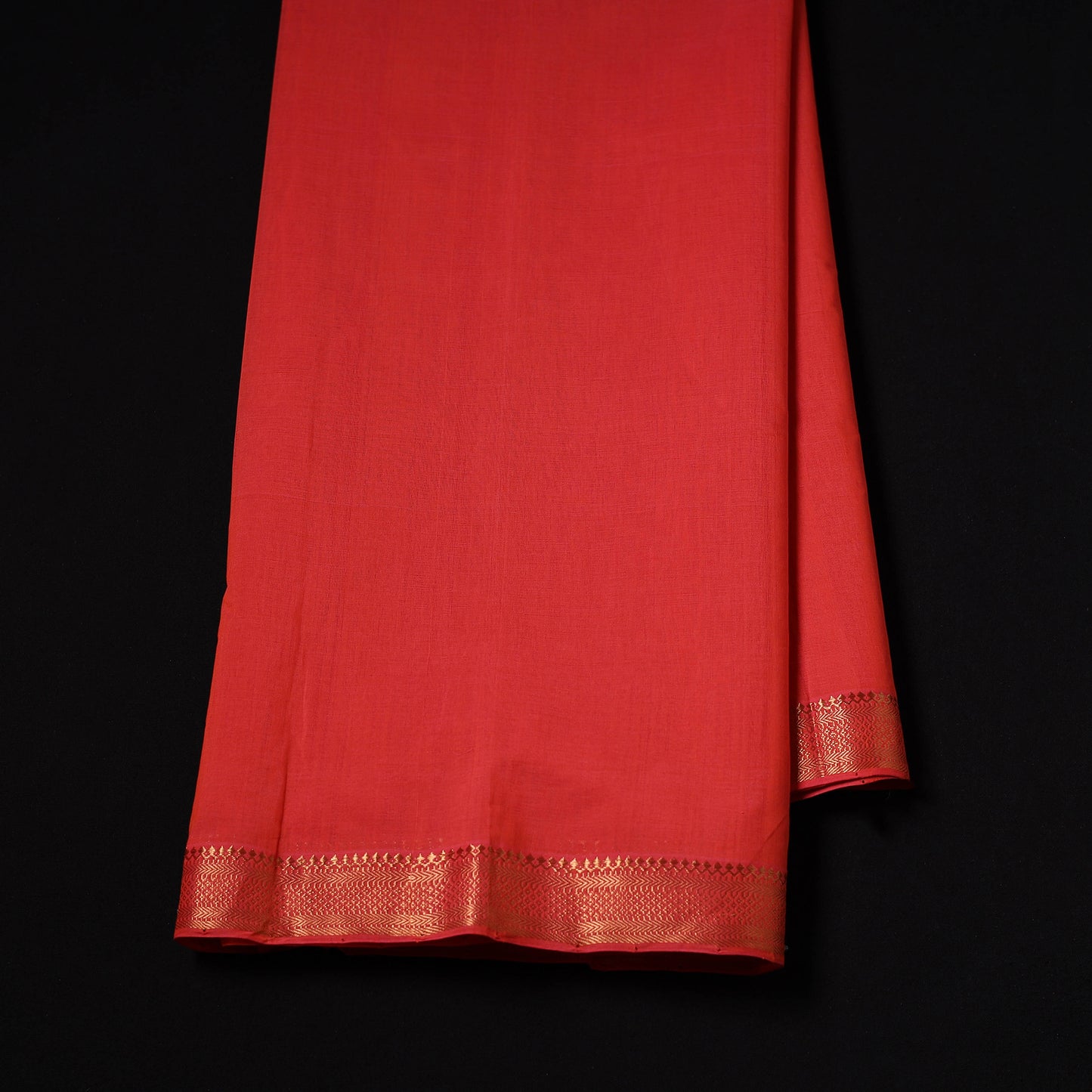 Handloom Mangalagiri Cotton Fabric with Nizam Zari Border 43