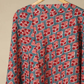 Red - sanganeri cotton wrap around skirt 10 - handcrafted