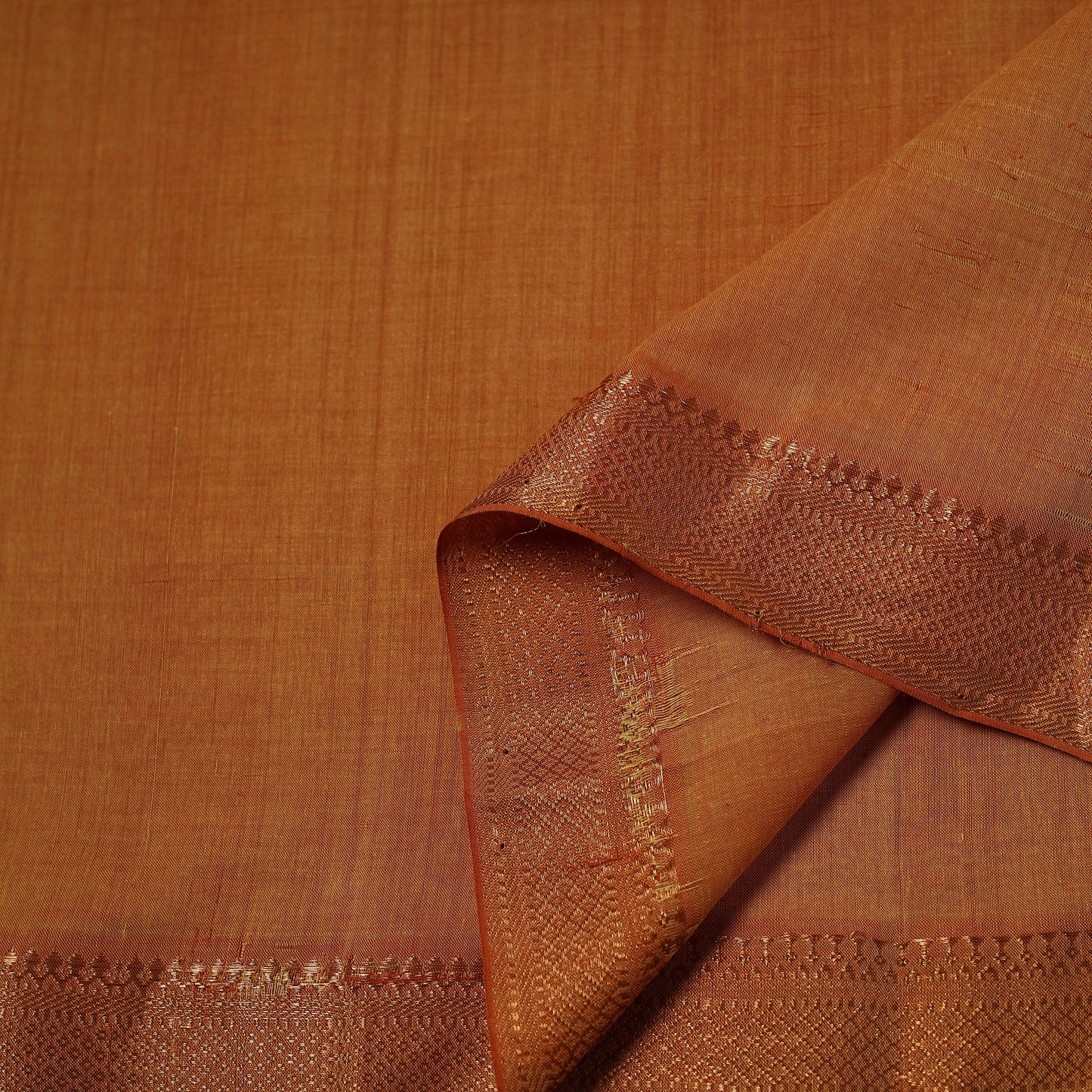 Handloom Mangalagiri Cotton Fabric with Nizam Zari Border 45