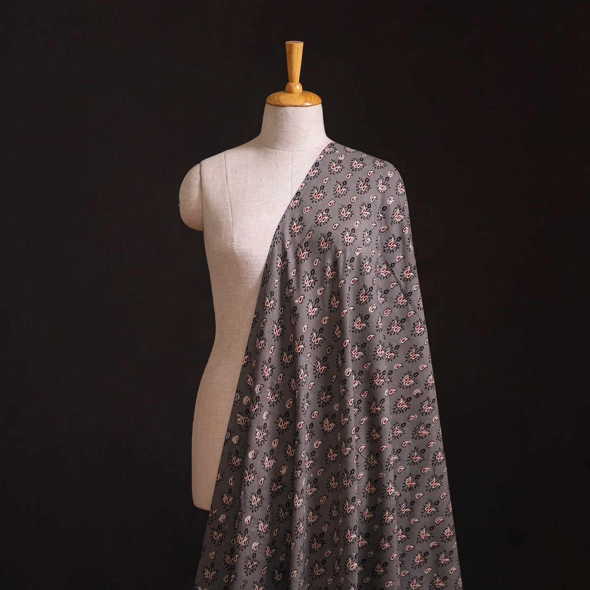 Hand Block Print Natural Dyed Cotton Nandana Fabric 11