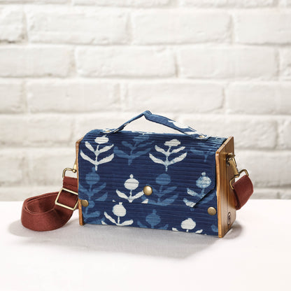 Blue - DIY Box Sling Bag / Clutch with Changeable Sleeve