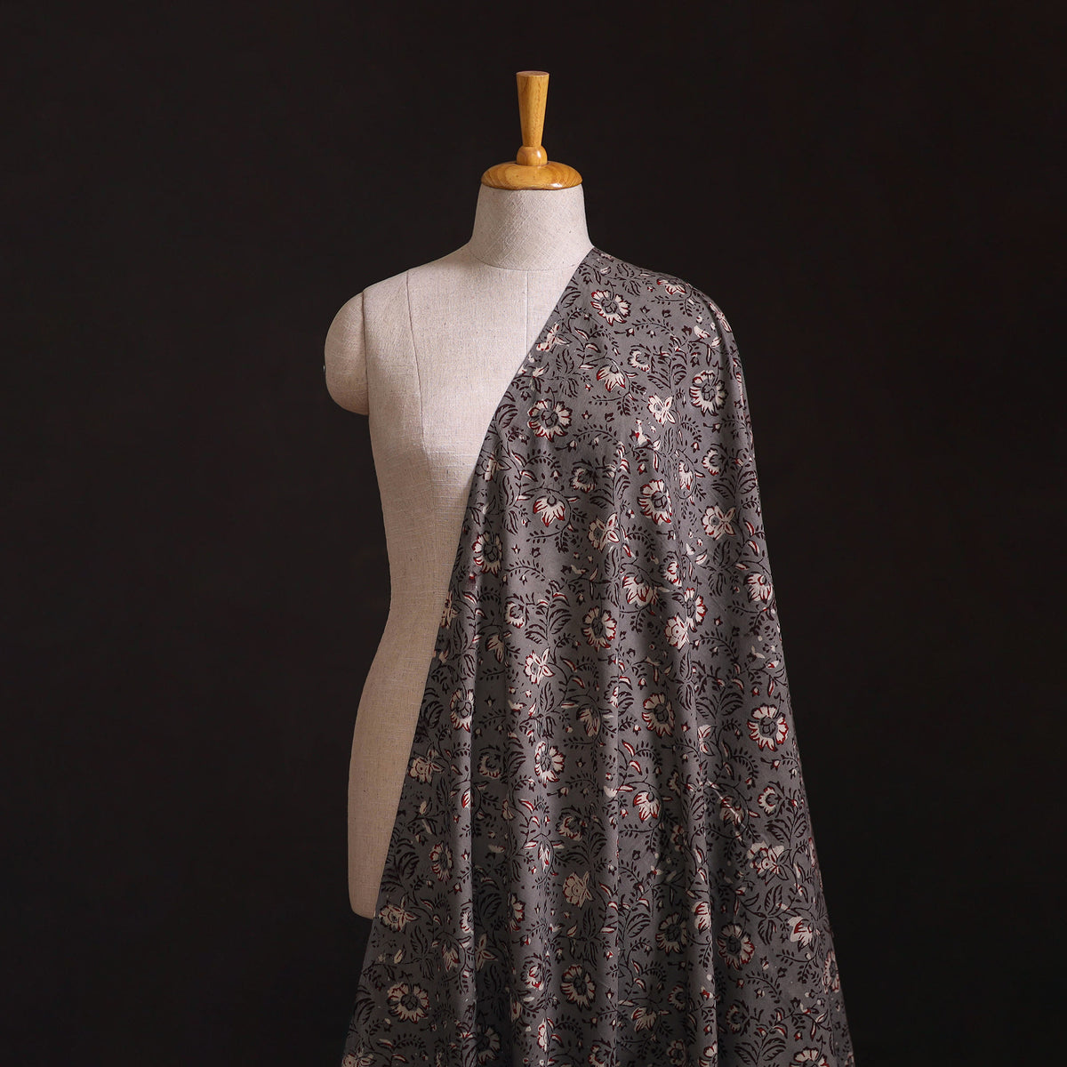 Hand Block Print Natural Dyed Cotton Nandana Fabric 10