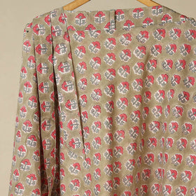 Brown - sanganeri cotton wrap around skirt 14 - handcrafted