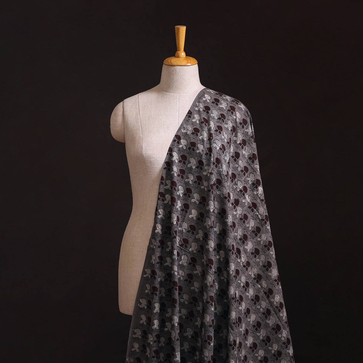Hand Block Print Natural Dyed Cotton Nandana Fabric 07