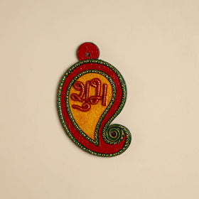  Handpainted Wooden Shubh Labh Hangings (Set of 2) 