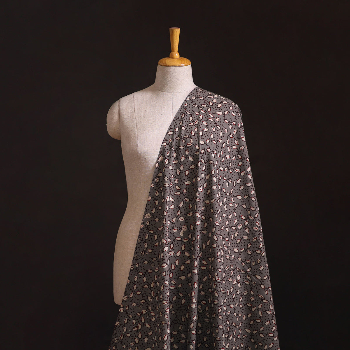 Hand Block Print Natural Dyed Cotton Nandana Fabric 05