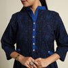 Buy Blue Block Print Cotton Bagh Dress