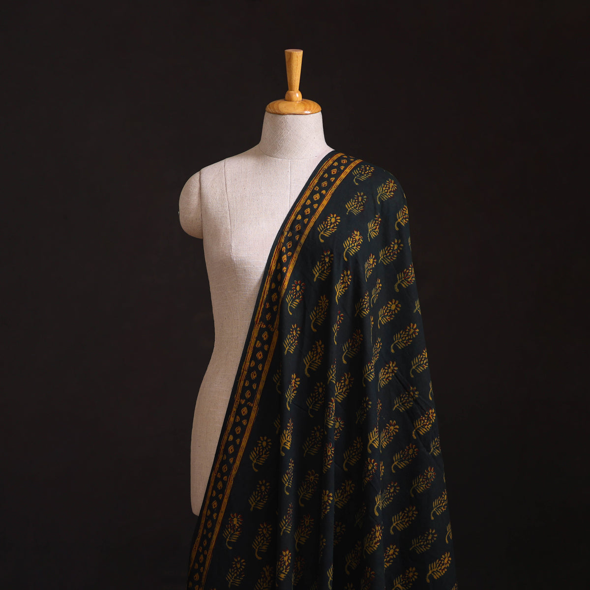 Hand Block Print Natural Dyed Cotton Nandana Fabric 02