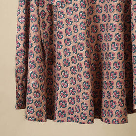 Peach - sanganeri cotton wrap around skirt 21 - handcrafted