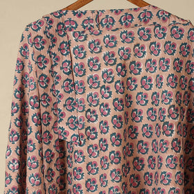 Peach - sanganeri cotton wrap around skirt 21 - handcrafted