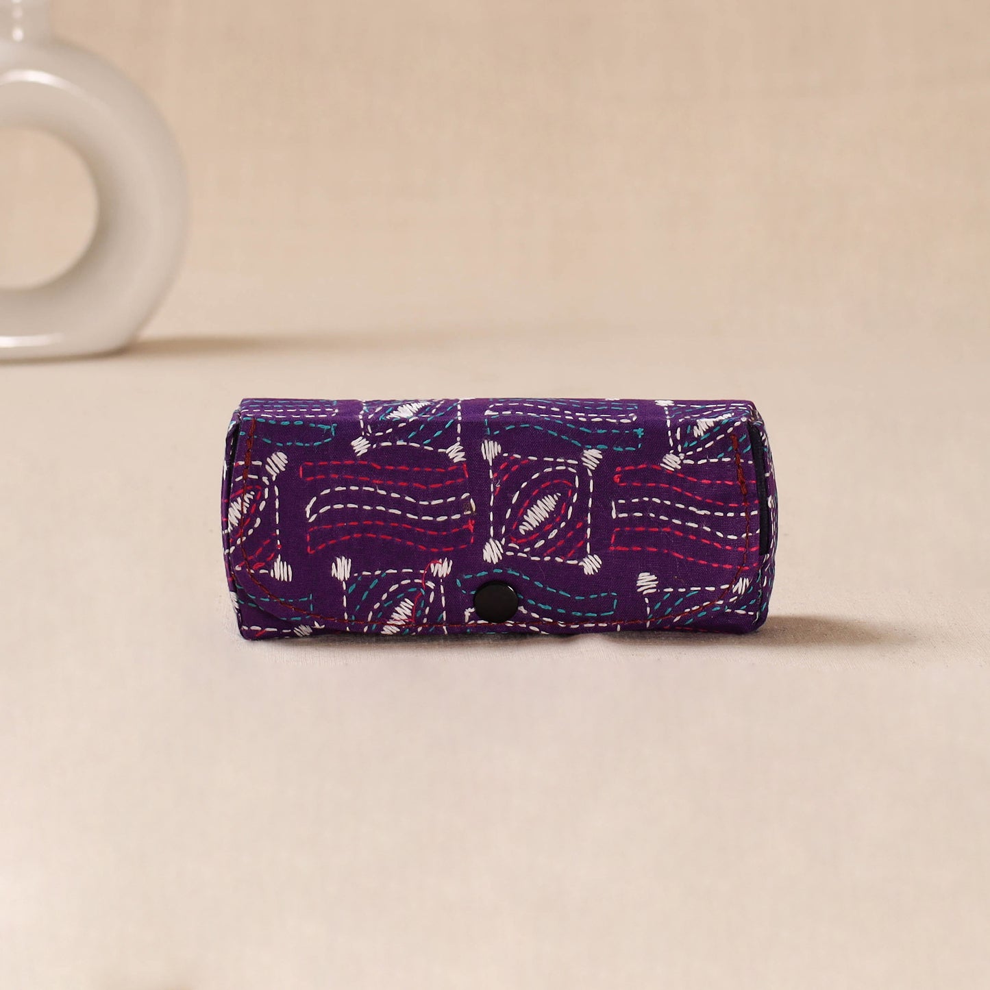 Handcrafted Bengal Kantha Work Spectacle Case 04