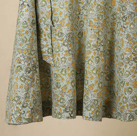 Green - sanganeri cotton wrap around skirt 23 - handcrafted