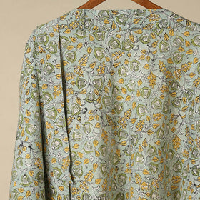 Green - sanganeri cotton wrap around skirt 23 - handcrafted