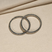 Antique Finish Oxidised White Metal Bangle (Set of 2) 08     2024/1170-1 8