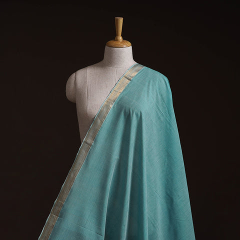 Handloom Mangalagiri Cotton Fabric with Nizam Zari Border 38