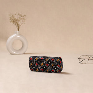 Black - Handcrafted Bengal Kantha Work Spectacle Case 09