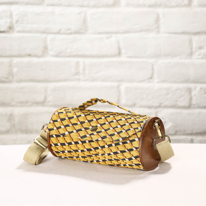 Yellow - DIY Round Sling Bag / Clutch With Changeable Sleeve