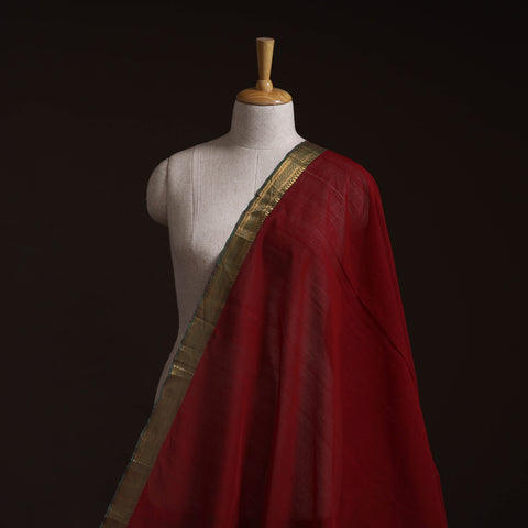 Handloom Mangalagiri Cotton Fabric with Nizam Zari Border 30