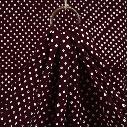 Maroon - Kutch Bandhani Tie-Dye Cotton Fabric 20