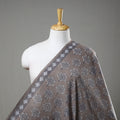 Brown Block Printed Cotton Bagru Fabric